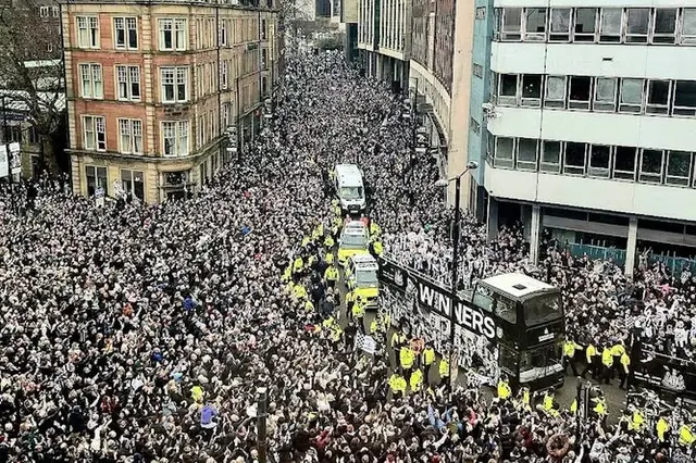 Newcastle transformed into sea of black and white as 150,000 fans celebrate